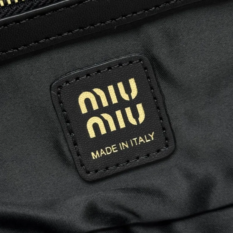MIU MIU Brown Orange Woven Top Handle Bag - Image 8