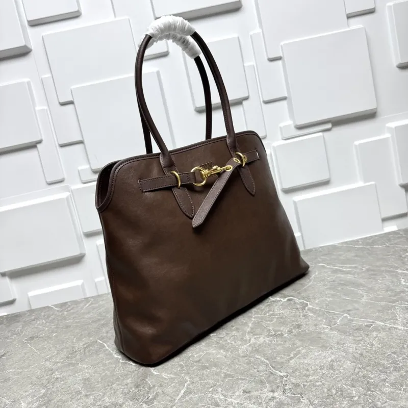 Miu Miu Brown Leather Top Handle Bag - Image 4