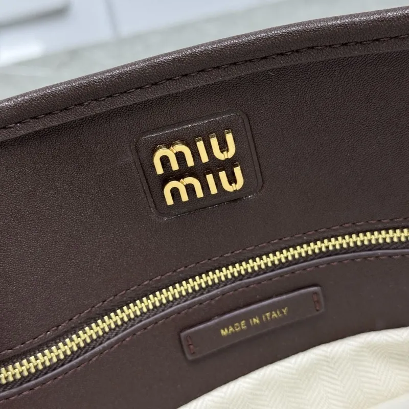 Miu Miu Brown Leather Top Handle Bag - Image 7