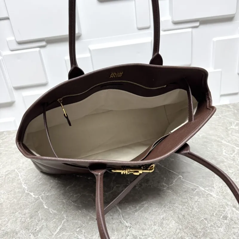 Miu Miu Brown Leather Top Handle Bag - Image 9