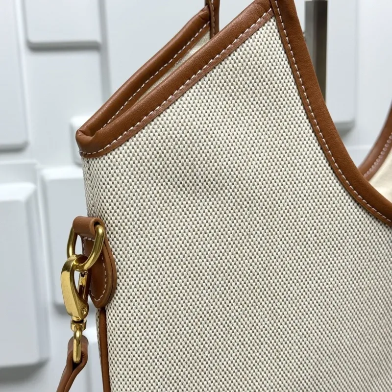 Miu Miu Beige Canvas Shoulder Tote Bag - Image 4