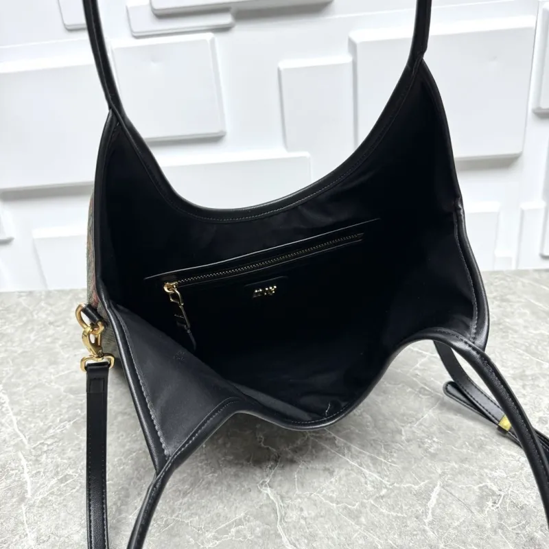 Miu Miu Plaid Top Handle Tote Bag - Image 9