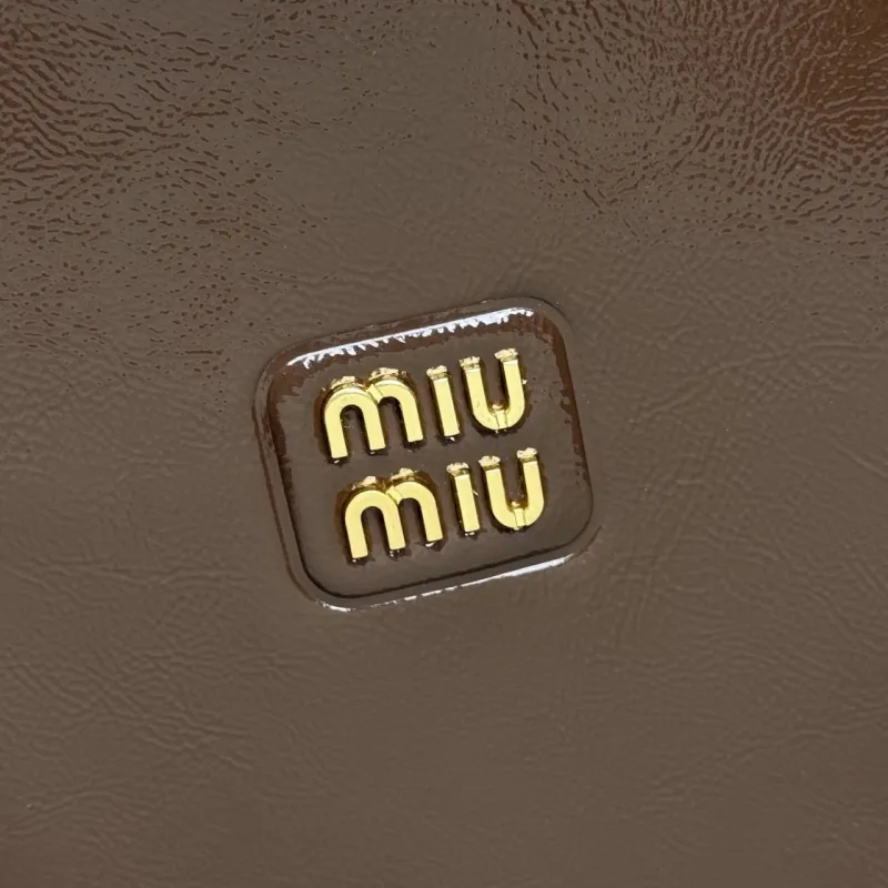 Alternative view of MIU MIU Brown Leather Tote Shoulder Bag