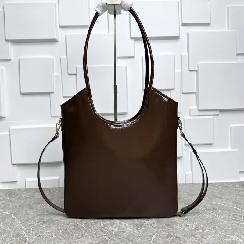 MIU MIU Brown Leather Tote Shoulder Bag - Image 3