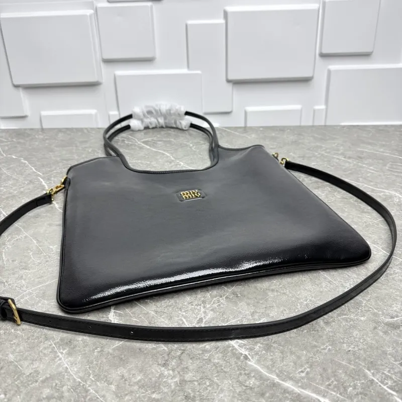 Miu Miu Black Leather Top Handle Tote Bag - Image 7