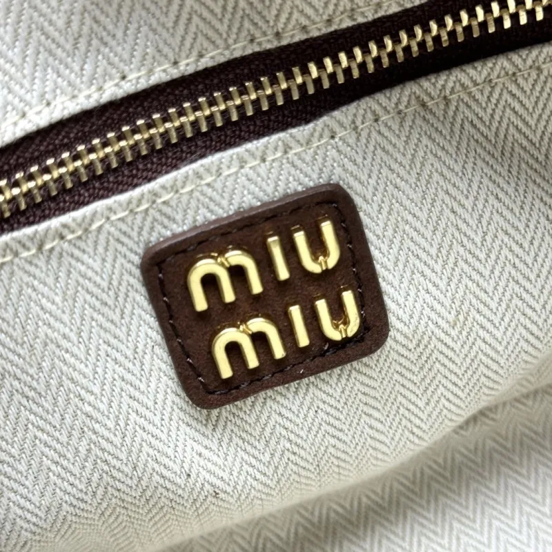 Miu Miu Brown Suede Top Handle Crossbody Bag - Image 8