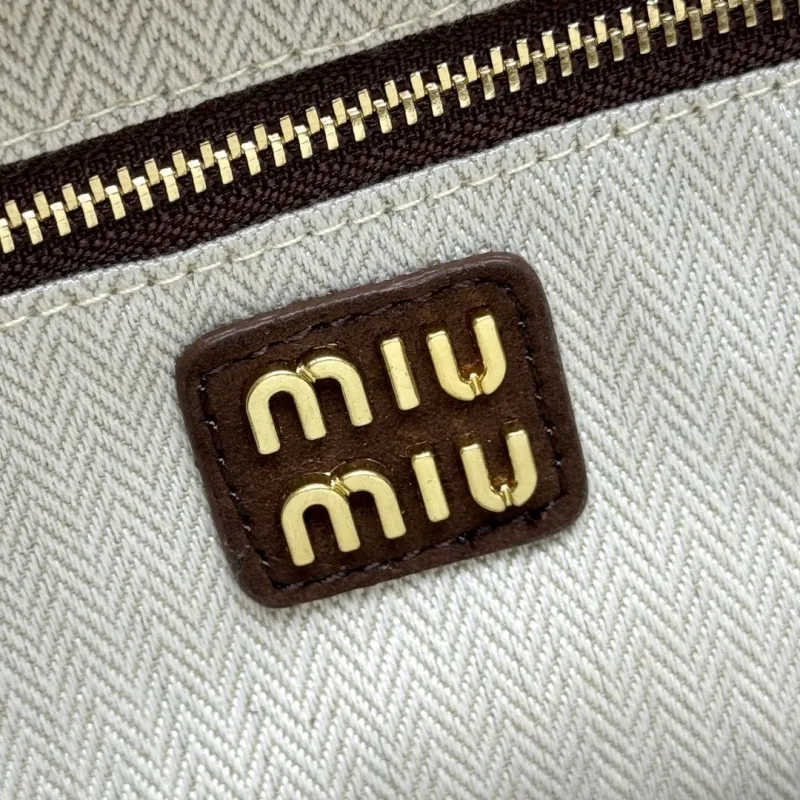 Miu Miu Brown Suede Top Handle Crossbody Bag - Image 8