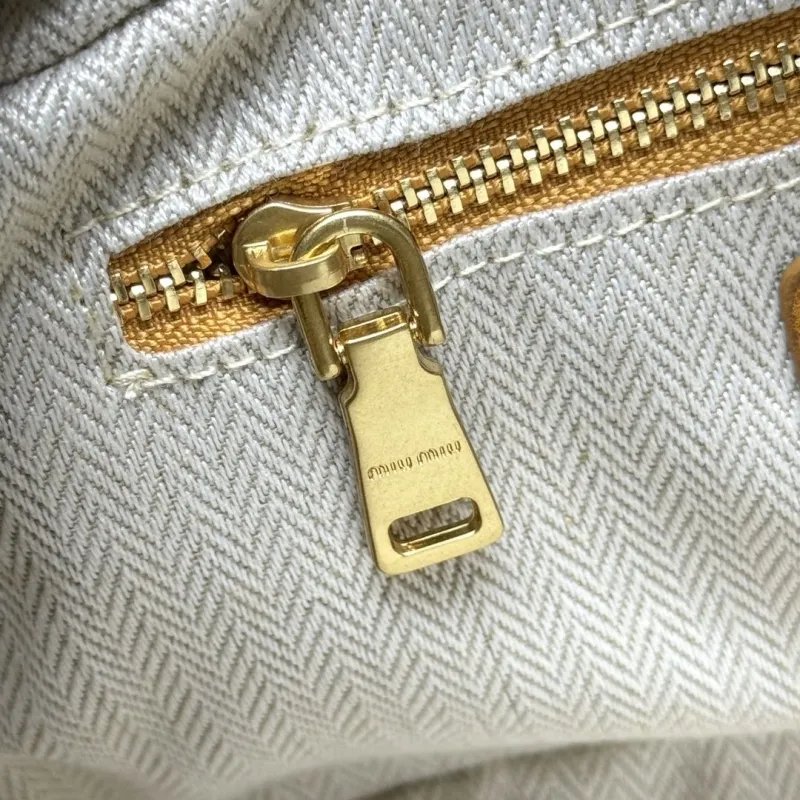 MIU MIU Yellow Suede Top Handle Crossbody Bag - Image 8