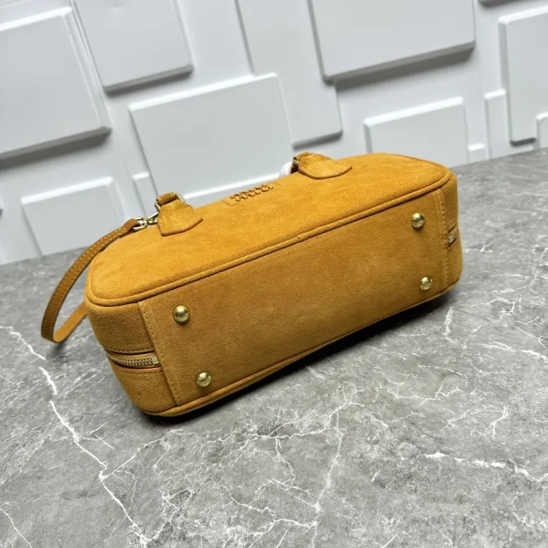 Miu Miu Tan Suede Top Handle Crossbody Bag - Image 4