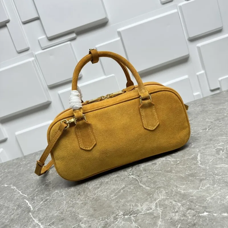 Miu Miu Tan Suede Top Handle Crossbody Bag - Image 5