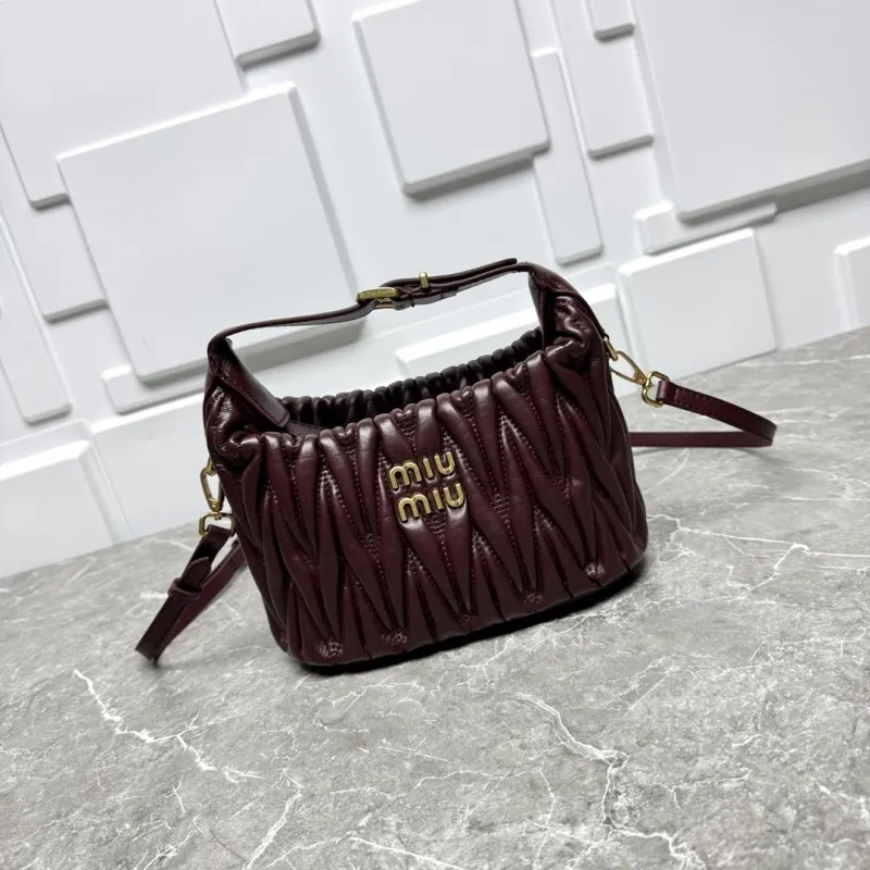 Miu Miu Burgundy Top Handle Crossbody Bag