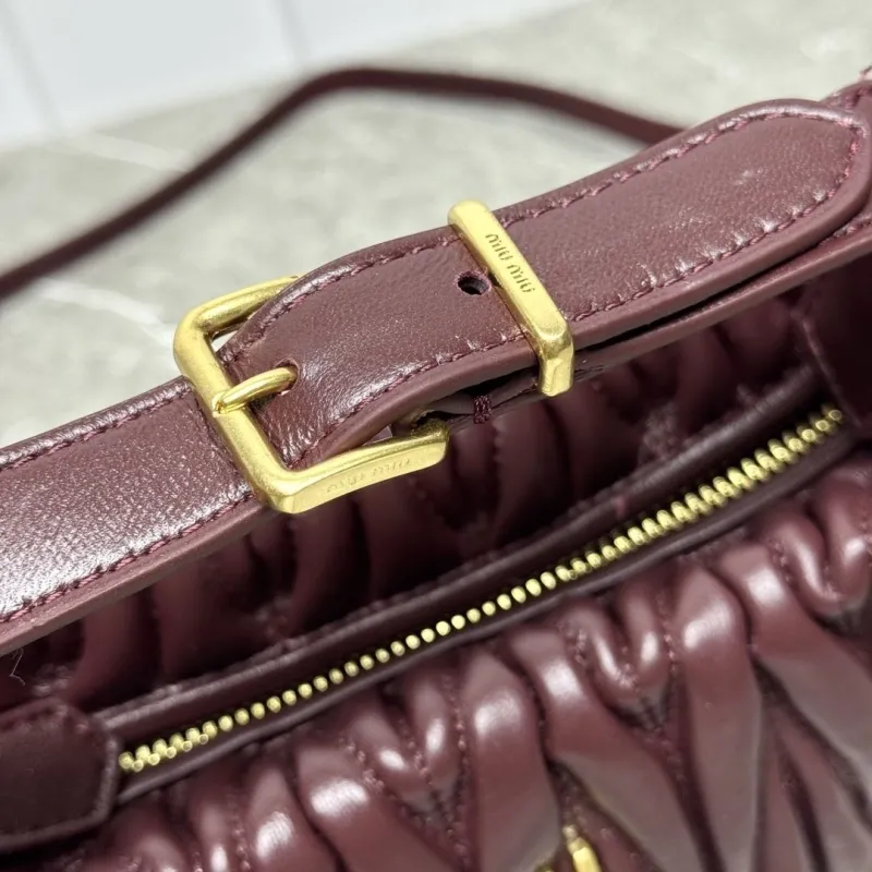 Miu Miu Burgundy Top Handle Crossbody Bag - Image 3