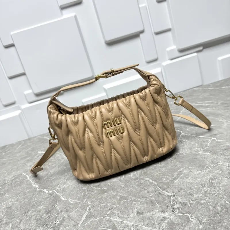 Miu Miu Beige Top Handle Crossbody Bag