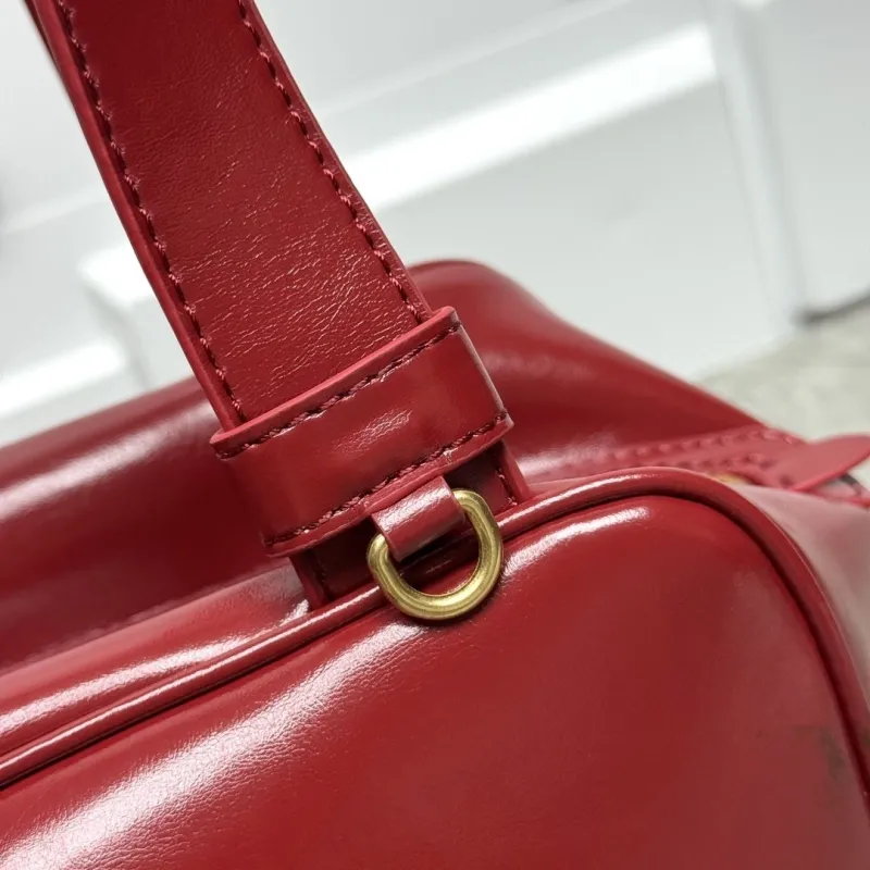 MIU MIU Red Top Handle Leather Bag - Image 3