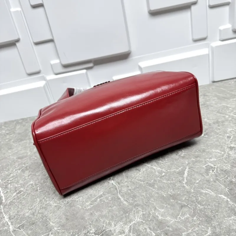 MIU MIU Red Top Handle Leather Bag - Image 6