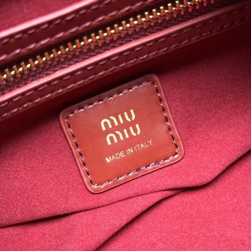MIU MIU Red Top Handle Leather Bag - Image 8