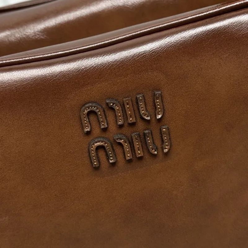 Alternative view of Miu Miu Brown Leather Top Handle Bag