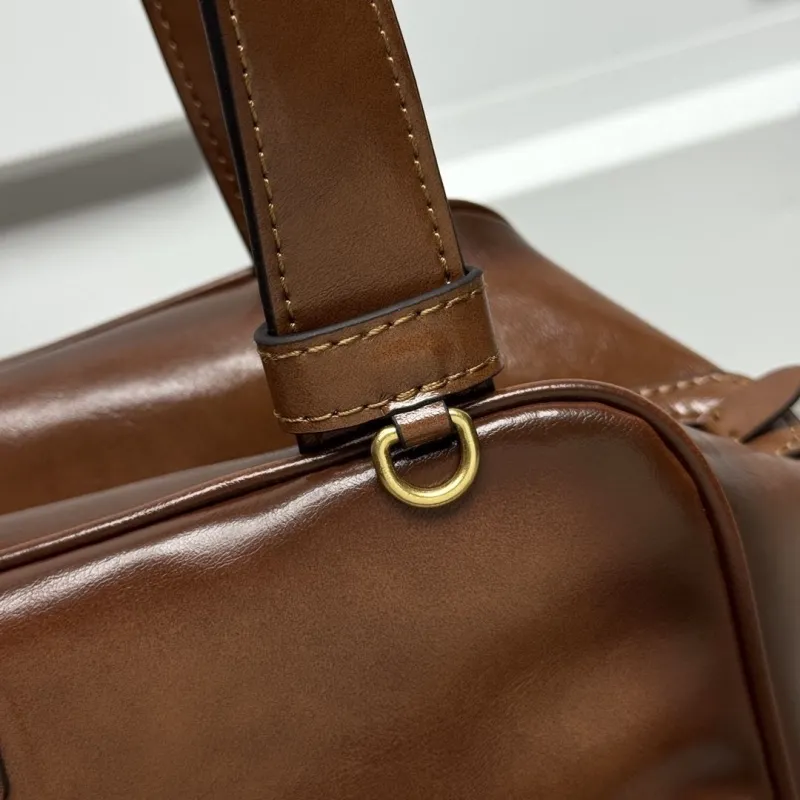 Miu Miu Brown Leather Top Handle Bag - Image 3