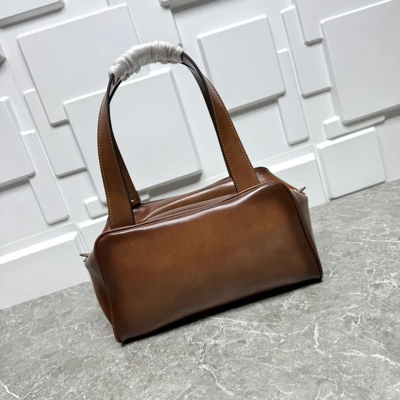 Miu Miu Brown Leather Top Handle Bag - Image 5