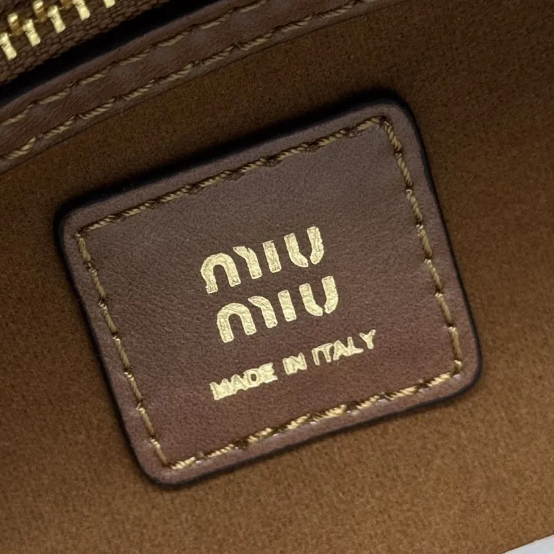 Miu Miu Brown Leather Top Handle Bag - Image 8