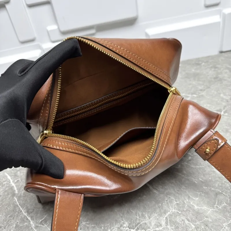 Miu Miu Brown Leather Top Handle Bag - Image 9