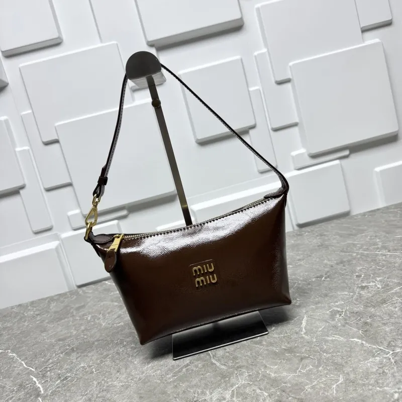 Miu Miu Brown Leather Shoulder Bag