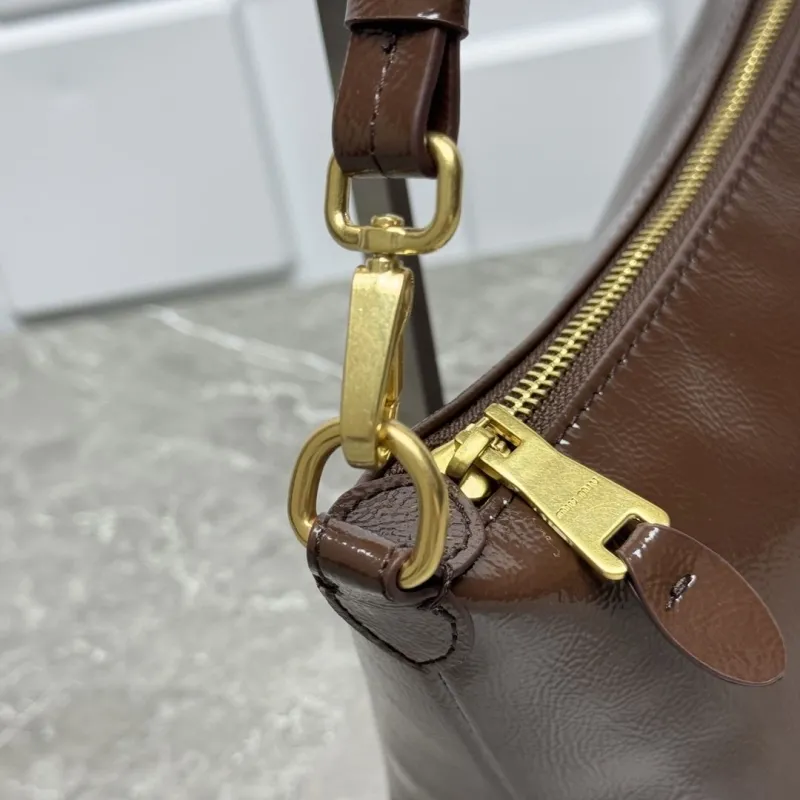Miu Miu Brown Leather Shoulder Bag - Image 4