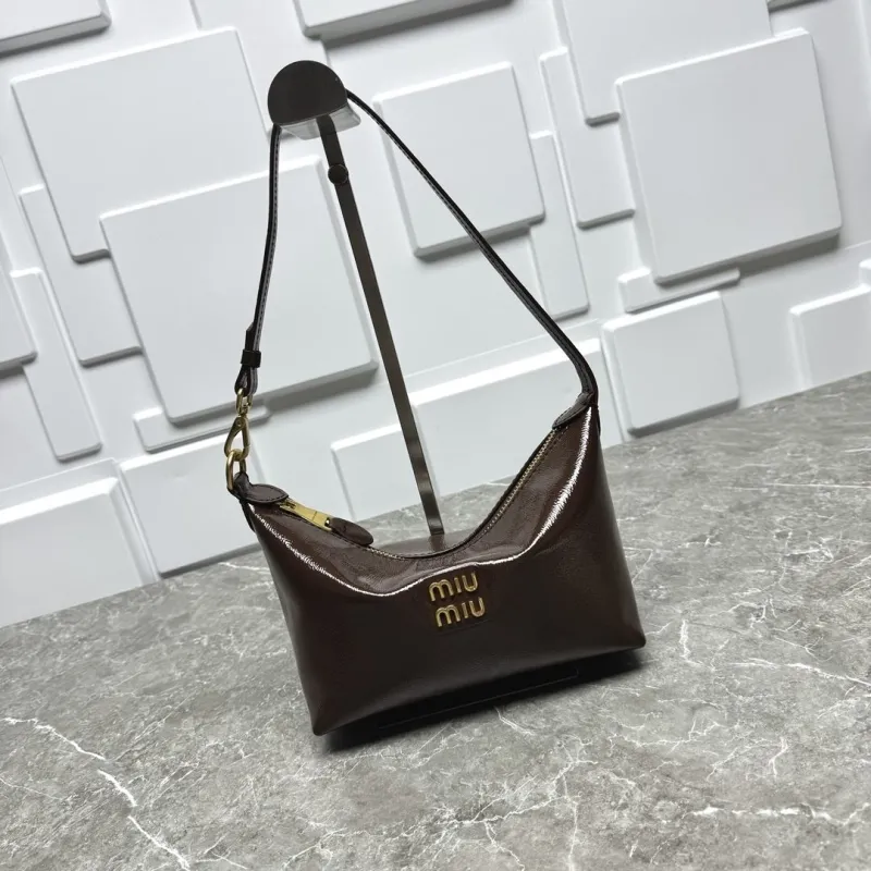 Miu Miu Brown Leather Shoulder Bag - Image 7