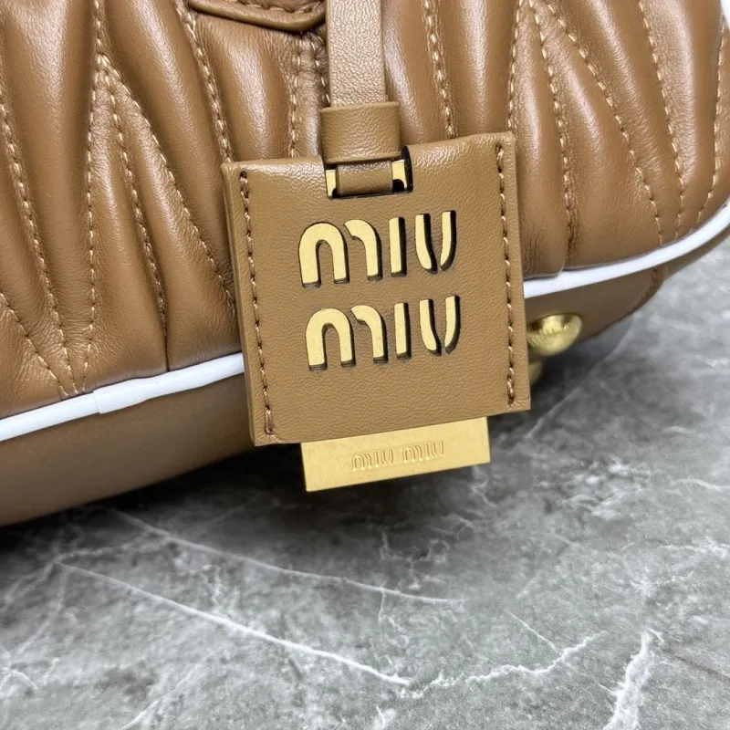 Alternative view of Miu Miu Brown Leather Top Handle Bag