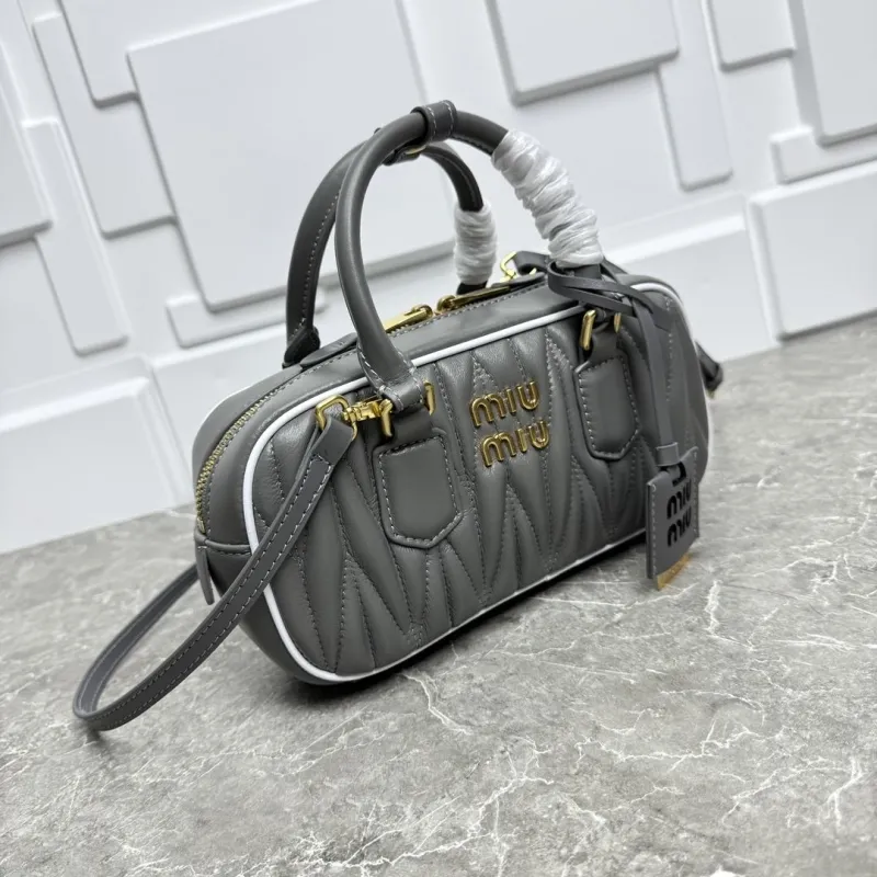 Miu Miu Gray Top Handle Crossbody Bag - Image 4