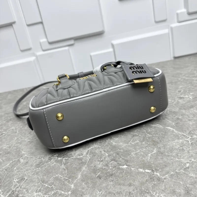 Miu Miu Gray Top Handle Crossbody Bag - Image 6