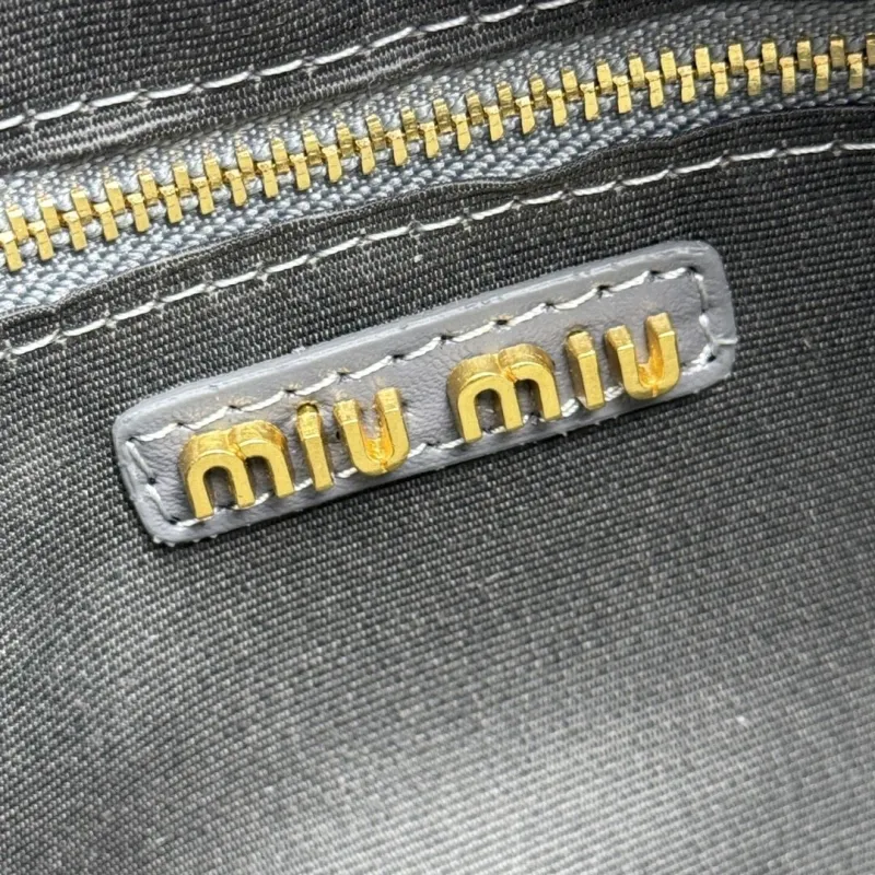 Miu Miu Gray Top Handle Crossbody Bag - Image 8
