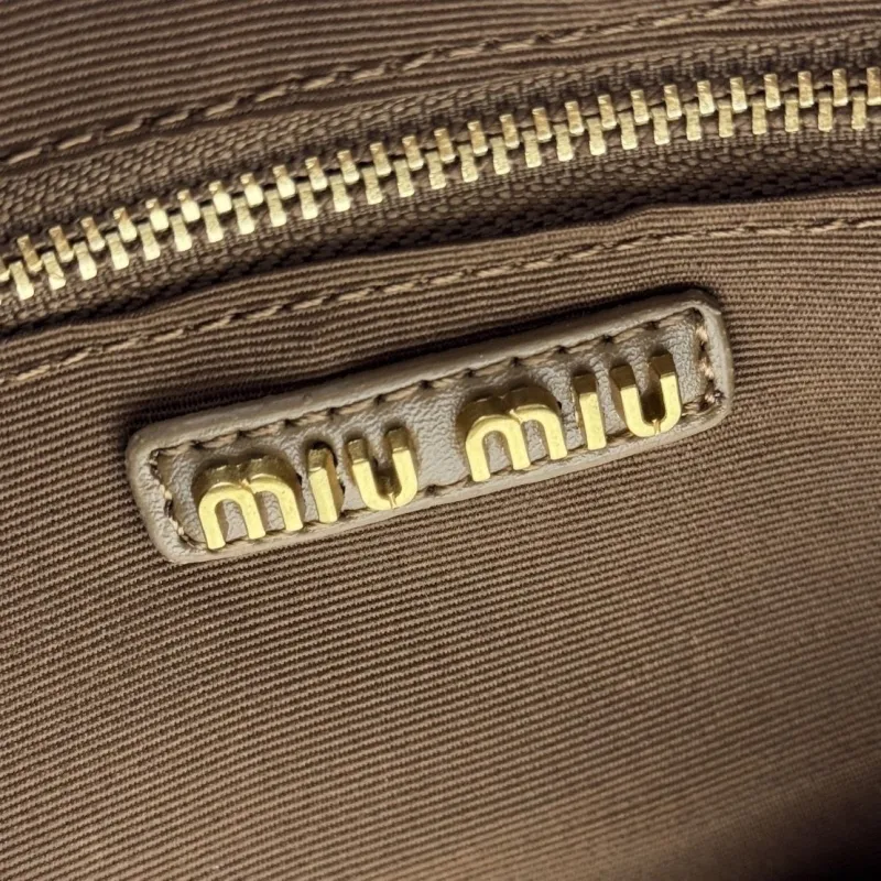 MIU MIU Brown Top Handle Leather Bag - Image 8