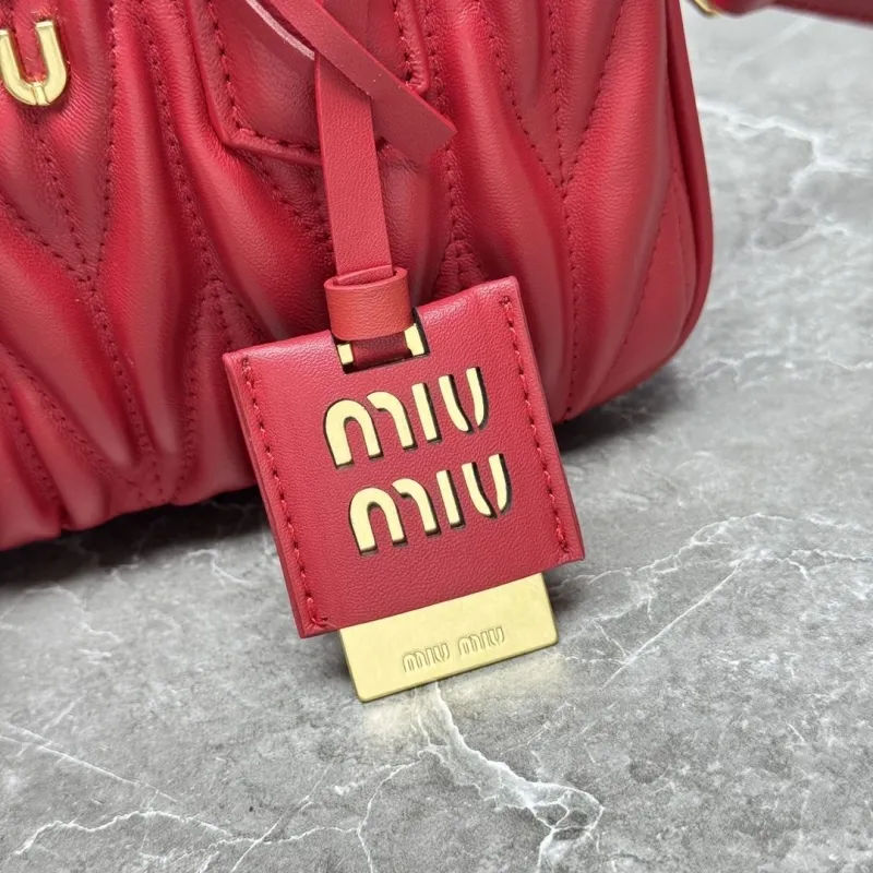 Alternative view of Miu Miu Red Leather Top Handle Shoulder Bag
