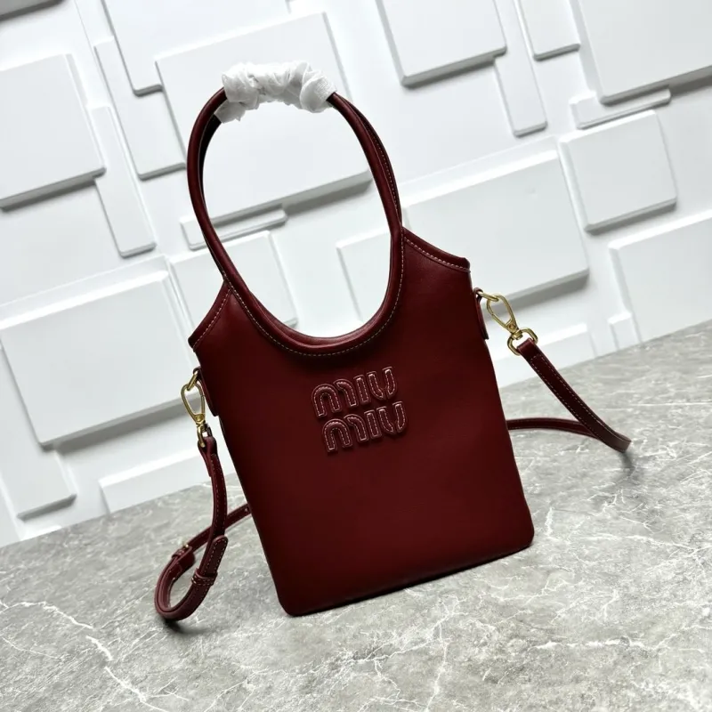 MIU MIU Burgundy Top Handle Crossbody Bag 68