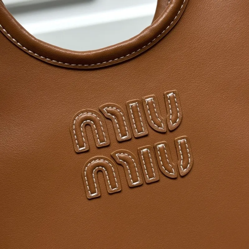 Alternative view of MIU MIU Brown Leather Top Handle Crossbody Bag