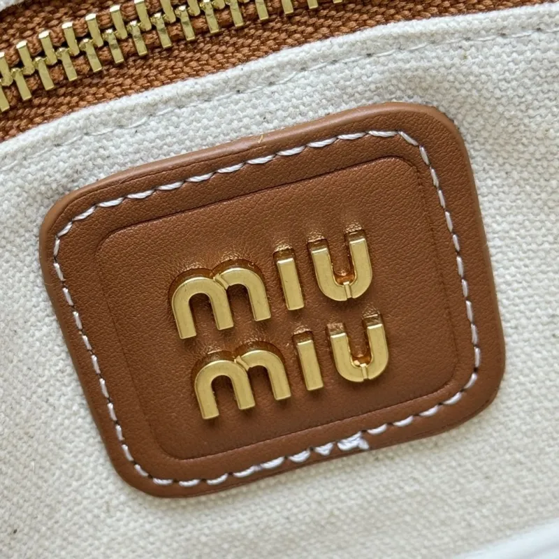 MIU MIU Brown Leather Top Handle Crossbody Bag - Image 7