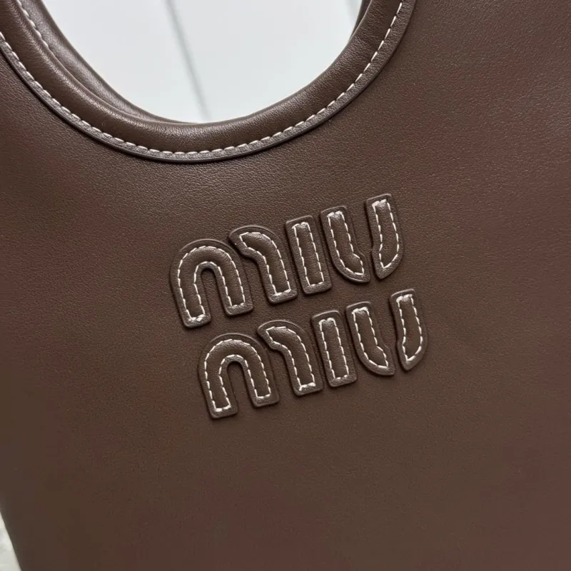 Alternative view of MIU MIU Brown Leather Top Handle Crossbody Bag