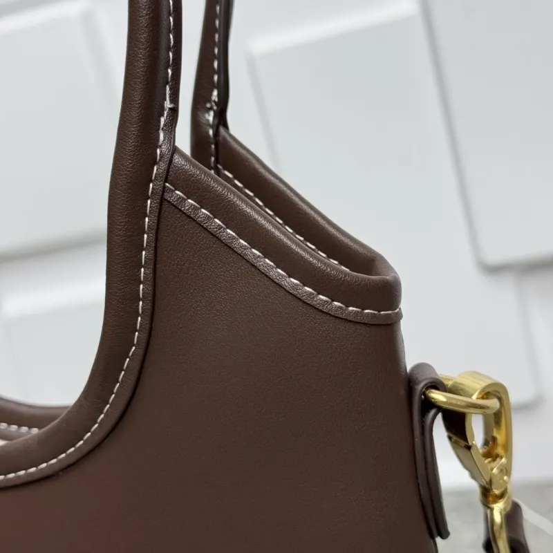 MIU MIU Brown Leather Top Handle Crossbody Bag - Image 3