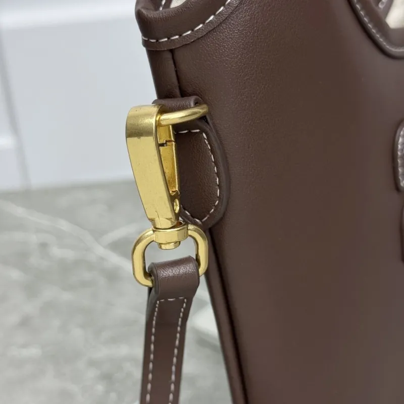 MIU MIU Brown Leather Top Handle Crossbody Bag - Image 5