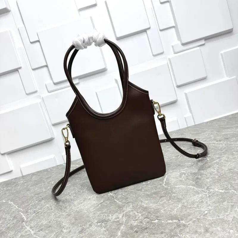 MIU MIU Brown Leather Top Handle Crossbody Bag - Image 6