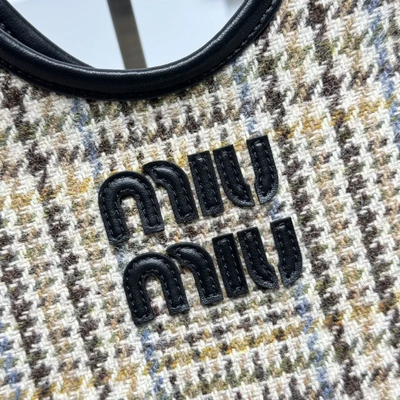 Alternative view of Miu Miu Plaid Top Handle Crossbody Bag