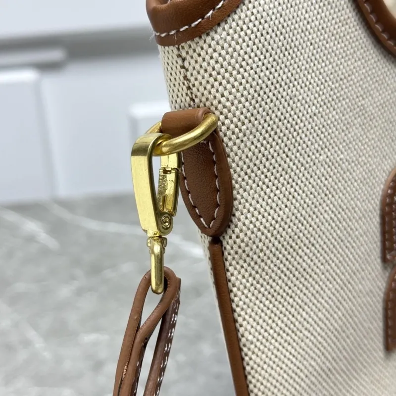 MIU MIU Beige Canvas Top Handle Crossbody Bag - Image 5