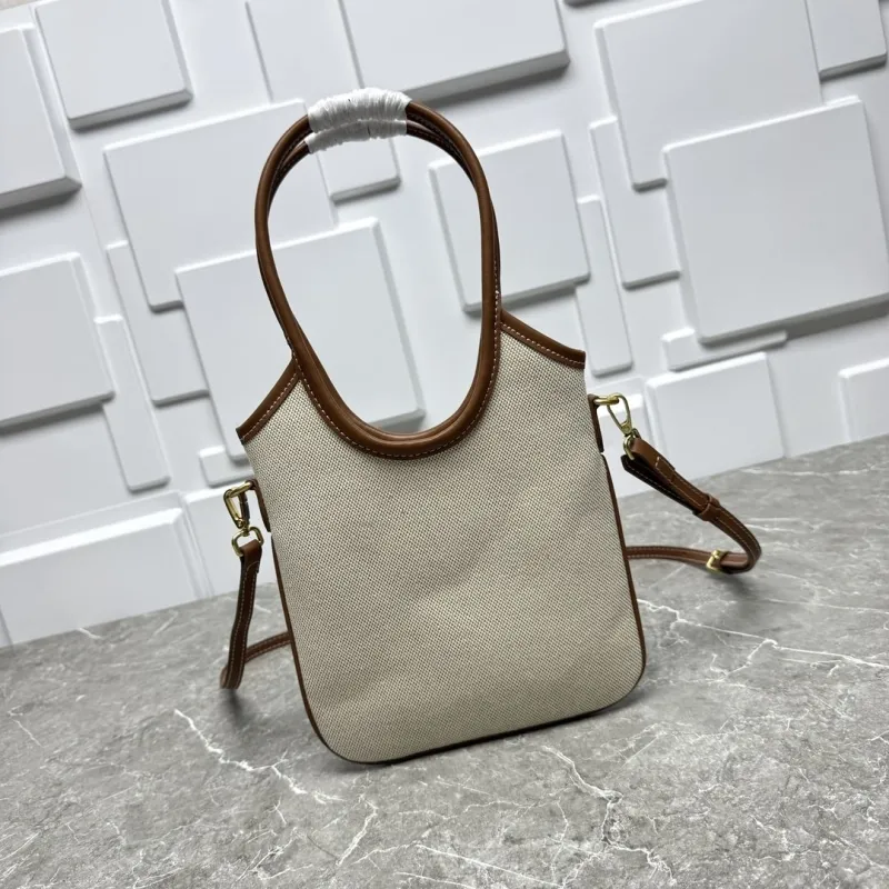 MIU MIU Beige Canvas Top Handle Crossbody Bag - Image 6