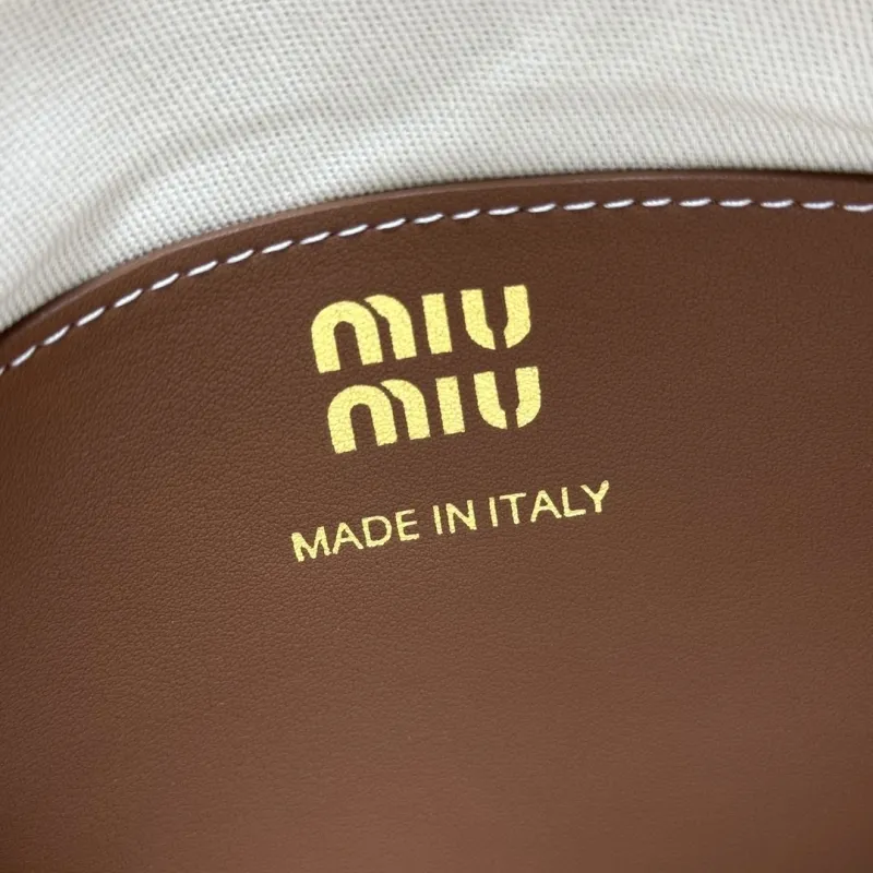 MIU MIU Beige Canvas Top Handle Crossbody Bag - Image 8