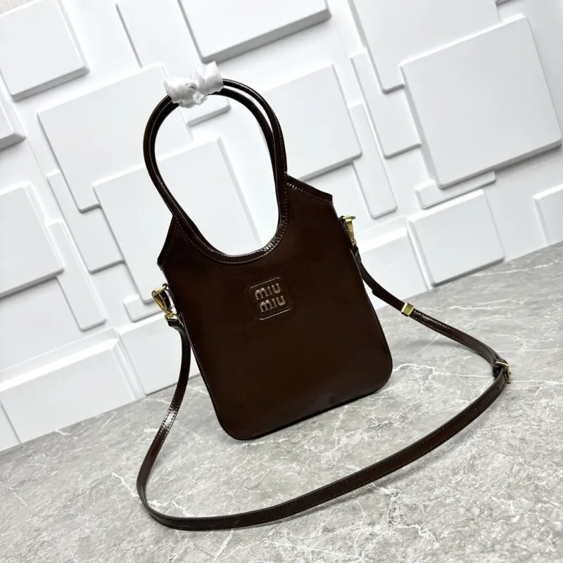 Miu Miu Brown Top Handle Crossbody Bag