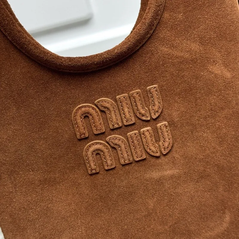 Alternative view of Miu Miu Brown Suede Top Handle Crossbody Bag