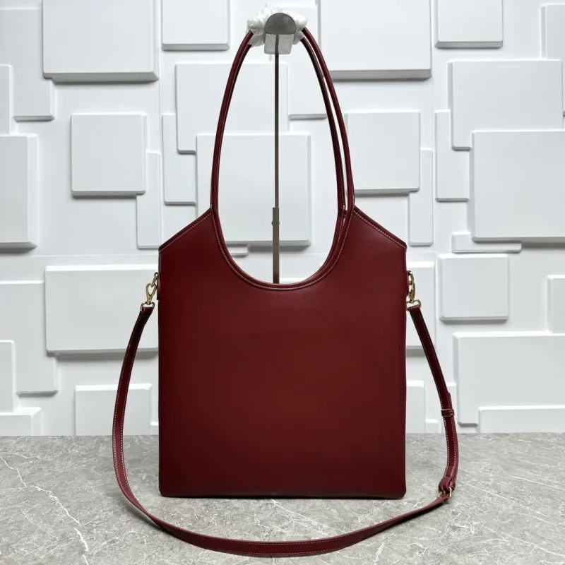 Miu Miu Burgundy Leather Tote Bag - Image 4