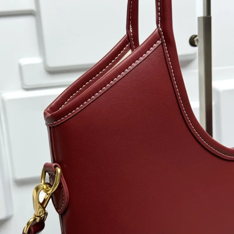 Miu Miu Burgundy Leather Tote Bag - Image 5