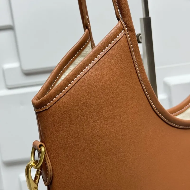 MIU MIU Brown Leather Tote Bag - Image 3